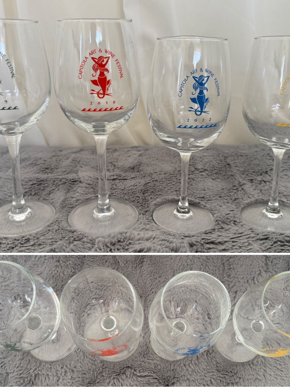 4-pc Vintage Capitola Art & Wine Festival Glassware Set